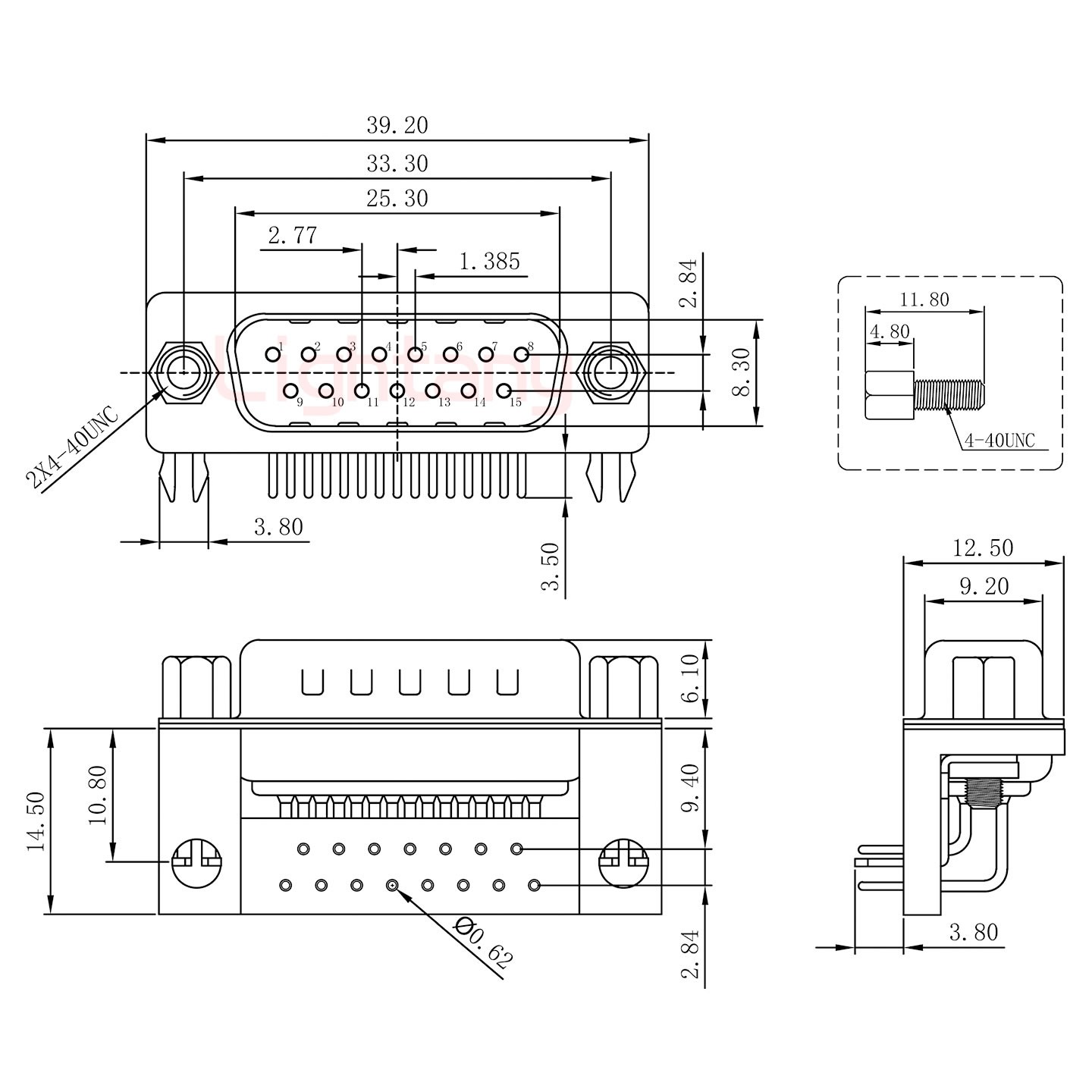 DR15 公 彎插板9.4 塑料支架10.8 鎖螺絲 車(chē)針