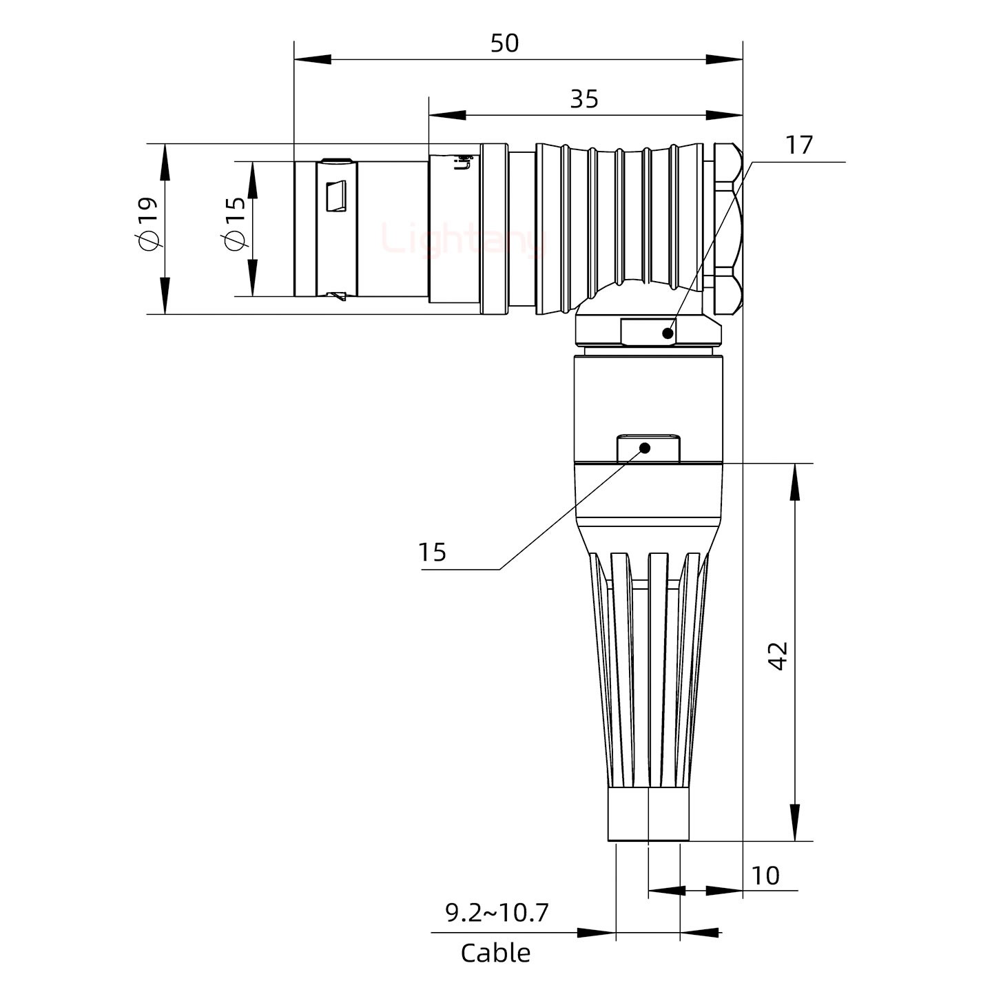 FHG.3B.002.CLAD10Z帶護(hù)套彎式插頭